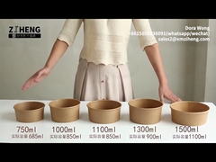 유출 방지 둥근 PE 큰 종이 그릇, 점심 음식 종이 그릇 마이크로 웨이브