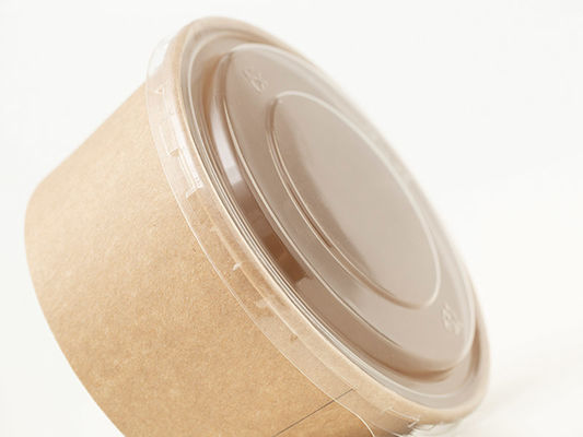 단일 용도 Eco 친절한 둥근 Kraft 서류상 그릇 콘테이너 음식 급료